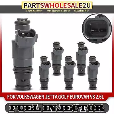 6x Inyector de combustible nuevo para Volkswagen Jetta 2002-2004 Golf 2002-2005 EuroVan 2,8 L Foto 1 de 4