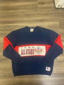 Vintage Nutmeg Mills MLB CA Angels 1989 All Star Game Long Sleeve Sweater XL - Picture 1 of 5