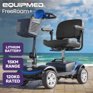 EQUIPMED FreeRoam+ Mid-Sized Lithium Fast Easy Charge Mobility Scooter Folding - Picture 1 of 12
