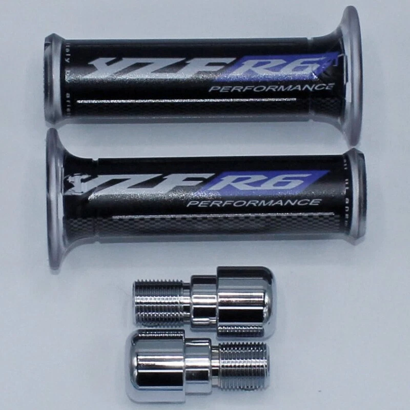 Yamaha YZF R6 99-05 & R6S 06-09 HARRIS LOGO GEL HAND GRIPS & BILLET BAR ENDS - Image 1 of 1