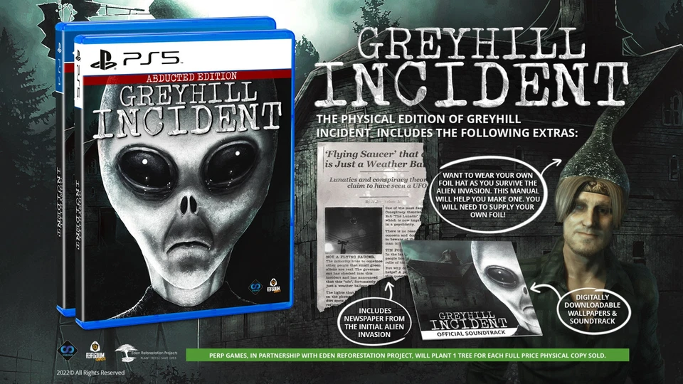GREYHILL INCIDENT ABDUCTED EDITION PS5 PLAYSTATION 5 SONY US SURVIVAL HORROR