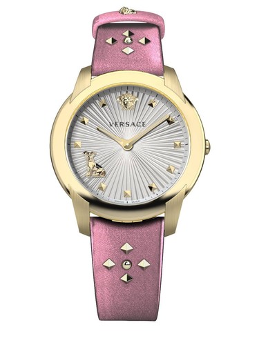 Versace orologio da polso donna Audrey 38 mm borchie dorate sul cinturino cinturino L