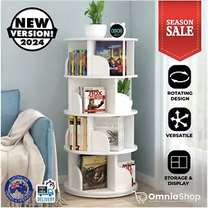 Sanctuary 360-degree Rotating 4 Tier Display Shelf Bookcase Organiser (White) - Picture 1 of 7