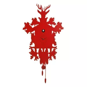 CUCU 373 rojo reloj cuco metal lacado Diamantini Domeniconi objeto de diseño - Imagen 1 de 1