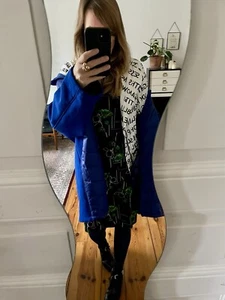 Blue Neoprene & Nylon Unisex Coat- Size XXXL - Bild 1 von 8
