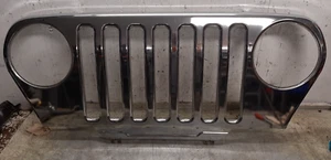 Jeep TJ LJ Wrangler OEM Front Grill Cover Chrome 1997-2006 Overlay FREE SHIPPING - Picture 1 of 6