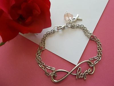 BREAST CANCER AWARENESS INFINITY HOPE BRACELET - Image 1 of 3