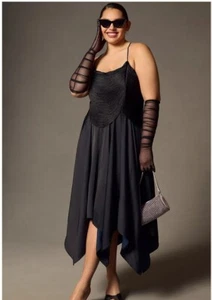 Anthropologie Fringe Bodice Midi Dress Size 18W MSRP $220.00 - Picture 1 of 14
