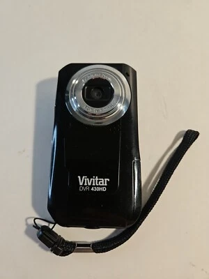 Vivitar DVR 430HD Digital Camcorder 5.1 MP 4x Zoom High Definition Black - Image 1 of 4