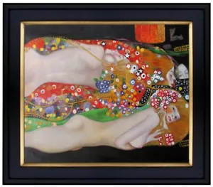 Framed Quality Hand Painted Oil Painting Repro Gustav Klimt Water Snakes 20x24in - Picture 1 of 3