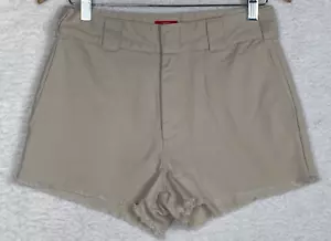 Pantalones Cortos Dickies Junior Caqui Corte Talla 5/27 Bolsillos Dobladillo Deshilachado Crudo Verano - Imagen 1 de 12