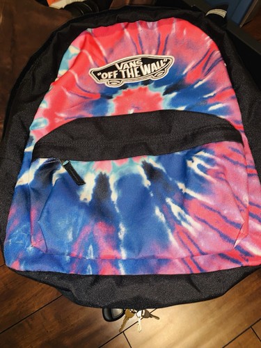 THE SAK Zaino Vans "Off The Wall" 2 tasche con toppa ricamata tinta unita nero