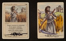 MTG Revised Swords to Plowshares Artist Proof Signed Sketched Jeff Menges AP Art