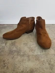 Botines para mujer marca 'Refresh' - talla 10 - marrón imitación gamuza cierre de cremallera - Imagen 1 de 7