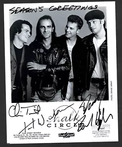 1980 Chalk Circle (Alt Rock) Duke Street Records 8"x10" firmado en negro Sharpie - Imagen 1 de 2