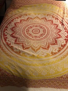 Boho Wall Tapestry Hanging Mandala Bohemian Hippie Decor Blanket Flower Bedroom - Picture 1 of 7