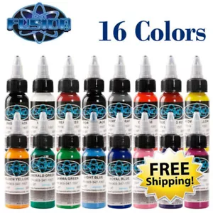 Fusion 16 Farben Tattoofarbe Set 1 Oz 30ml/Flasche Pigment Kit 3D Make-up Schönheit - Bild 1 von 6