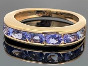 SCHMUCKJAGD RING GR. 19 (CA.60) AUS 925/- SILBER VERGOLDET MIT TANSANIT AAA - Bild 1 von 5