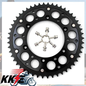 50T BLACK HYBRID REAR SPROCKET FIT SUZUKI RMZ250 RMZ450 2007-2022 DRZ400 DRZ400S - Picture 1 of 12