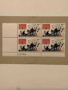 UNITED STATES PLATE BLOCK SCOTT #1181 CIVIL WAR WILDERNESS - Picture 1 of 1