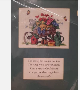 Vtg Rare Dimensions Treasured Thoughts NEAR GOD'S HEART Cross St. 1997 Kit 72468 - Picture 1 of 3