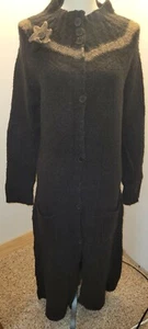 Studio M Women Med Full Length Maxi Cardigan Sweater Coat Jacket Knitwear - Picture 1 of 4
