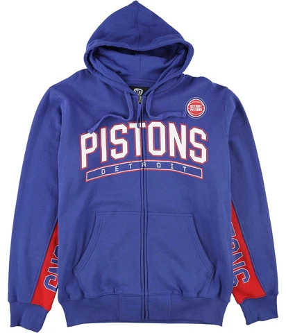 Hands High Mens Detroit Pistons Hoodie Sweatshirt, Blue, Large Cover