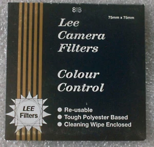 LEE CAMERA FILTERS COLOUR CONTROL 75mm x 75mm 81B UNOPENED - Picture 1 of 1