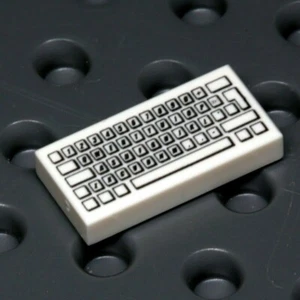 NEW LEGO - Tiles - Decorated - 1x2 Computer Keyboard White x1 - 4210 70912 76152 - Picture 1 of 1