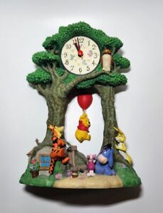 Winnie The Pooh Swinging Clock Disney - Disneyland Tigger Rabbit Eeyore Piglet