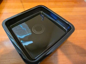Fiesta Black 8.5" Square Utility Tray Napkin Holder rare HTF Hard to Find New - Picture 1 of 4