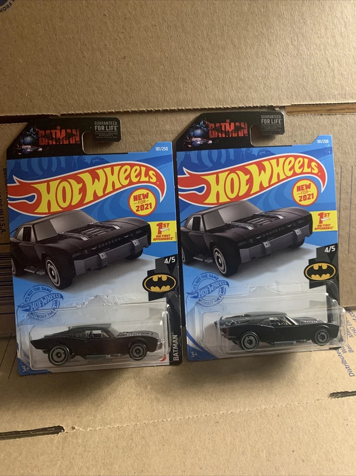 Hot Wheels 2021 lot of 2 NEW MODELS "BATMOBILE" HW BATMAN NICE CARDS - Image 1 of 1