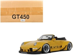 2023 Porsche 911 RWB Body Kit Yellow with Black Stripes 1/18 Model Car by GT Spi - Picture 1 of 2