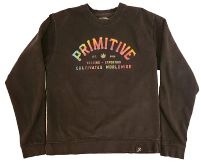 Primitive 420 Cultivated Worldwide Men's SMALL Black Sweater Tye-Dye LOGO - Image 1 of 4