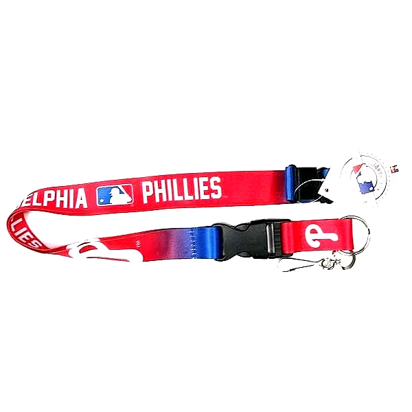 Philadelphia Phillies Lanyard Crossover Style Keychain ID Holder MLB Official - Image 1 of 1