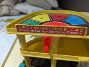 vintage fisher price parking ramp service center With Car Lift - Picture 1 of 4