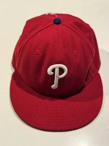 Philadelphia Phillies MLB Baseball New Era 59FIFTY Hat Cap Size 7 Red Official - Picture 1 of 9
