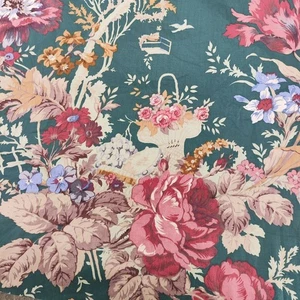 Vintage British Jonelle "Clichy Floral Cotton Fabric  Rare Duracolour Print W54" - Picture 1 of 12