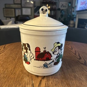 Walt Disney Productions Mickey & Minnie Mouse VTG Ceramic Cookie Jar - 1960s - Picture 1 of 18