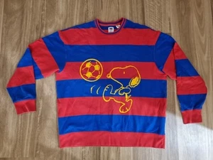 Levi’s X Peanuts Snoopy Blue Red Sweatshirt Jumper Sweater Men's Size L - Picture 1 of 8