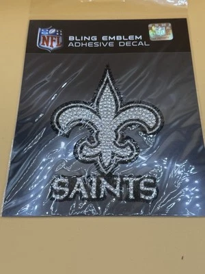 NFL New Orleans Saints Bling Emblem Adhesive Decal - Image 1 of 2