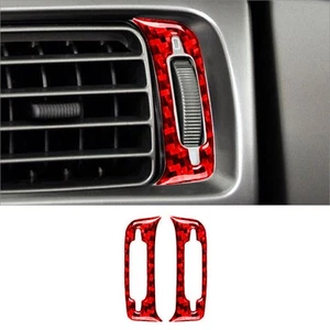 Red Carbon Fiber Interior Side Air Vent Adjust Cover Trim For Subaru Forester - Picture 1 of 12
