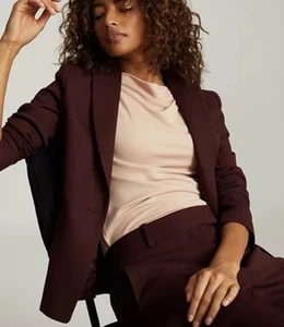 Neu mit Etikett Reiss Freya BEERE BLAZER GRÖSSE UK10/US6 ausverkauft $ 445 - Bild 1 von 9