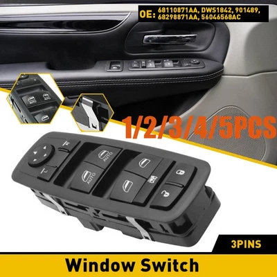 Interruptor de ventana maestro para 10-11 Dodge Grand Caravan Chrysler Town and Country1-5x Foto 1 de 4