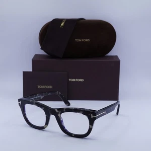 Tom Ford FT5872-B 005 Schwarz Havanna/Klar Blaulichtblock 48mm Brille Neu... - Bild 1 von 6