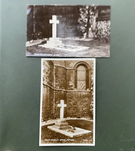 WW1 Intestest Postkarten x 2, Edith Cavell Grab, Norwich, Echtfoto, Lot A17 - Bild 1 von 4