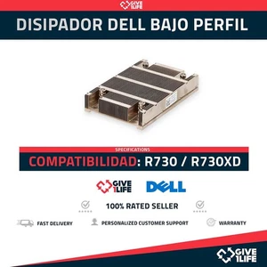 Disipador / Heatsink bajo Perfil para DELL PowerEdge R730/ R730XD PN:08K3F3 - Picture 1 of 6