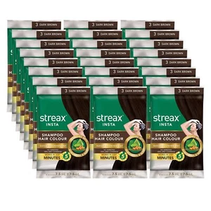 Champú Streax Insta color de cabello para hombres y mujeres, marrón oscuro, 18 ml - Imagen 1 de 6