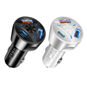 Auto Charger 55W Fast Charging Charger QC3.0 USB Type-C One for Three for Phones - Photo 1 sur 14