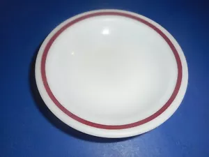 US CORNING DECOR 706 STOVIGLIE 706 VETRO LATTE STRISCE SCIMMIA O BACCHE CIOTOLE - Foto 1 di 12